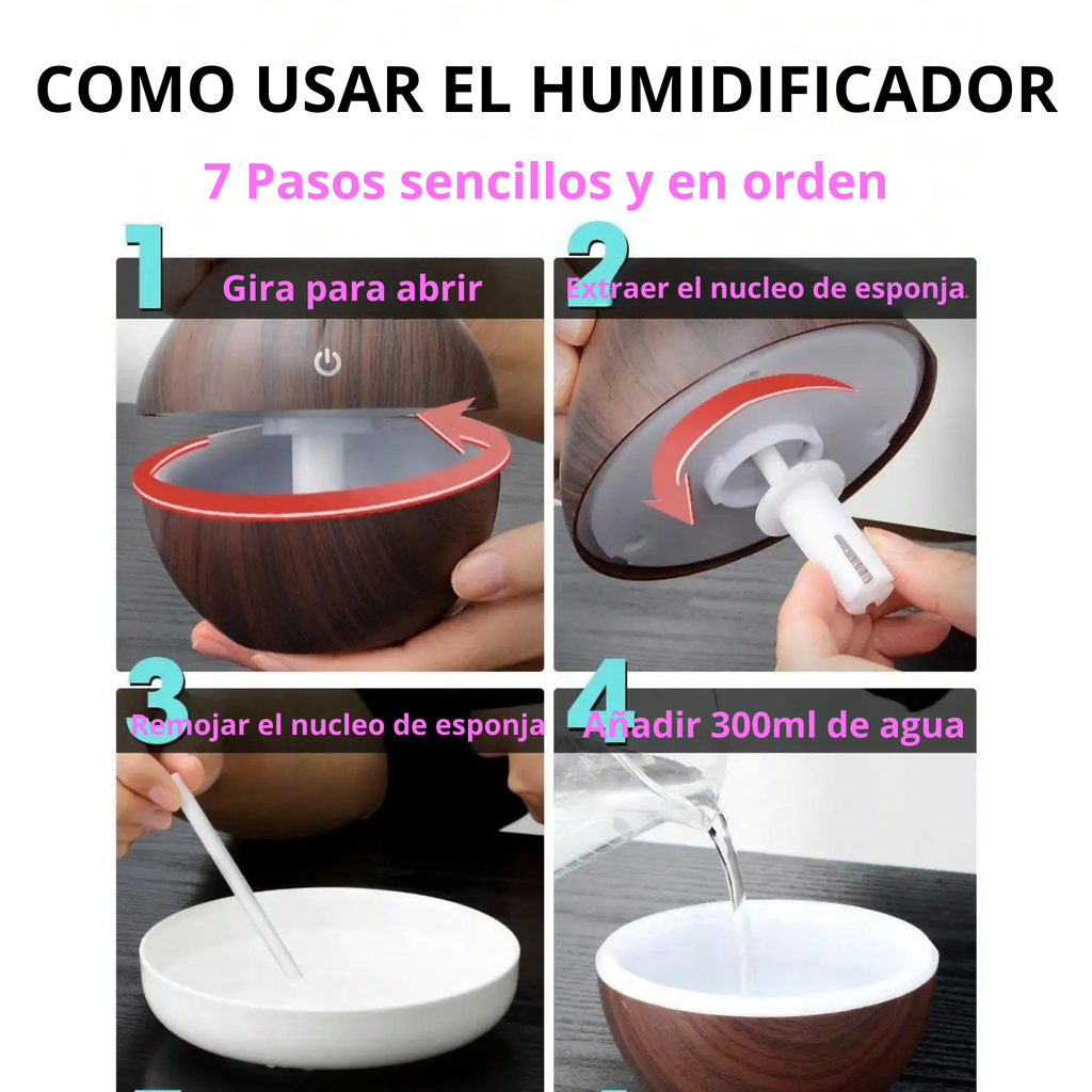 Humidificador y difusor de aromaterapia