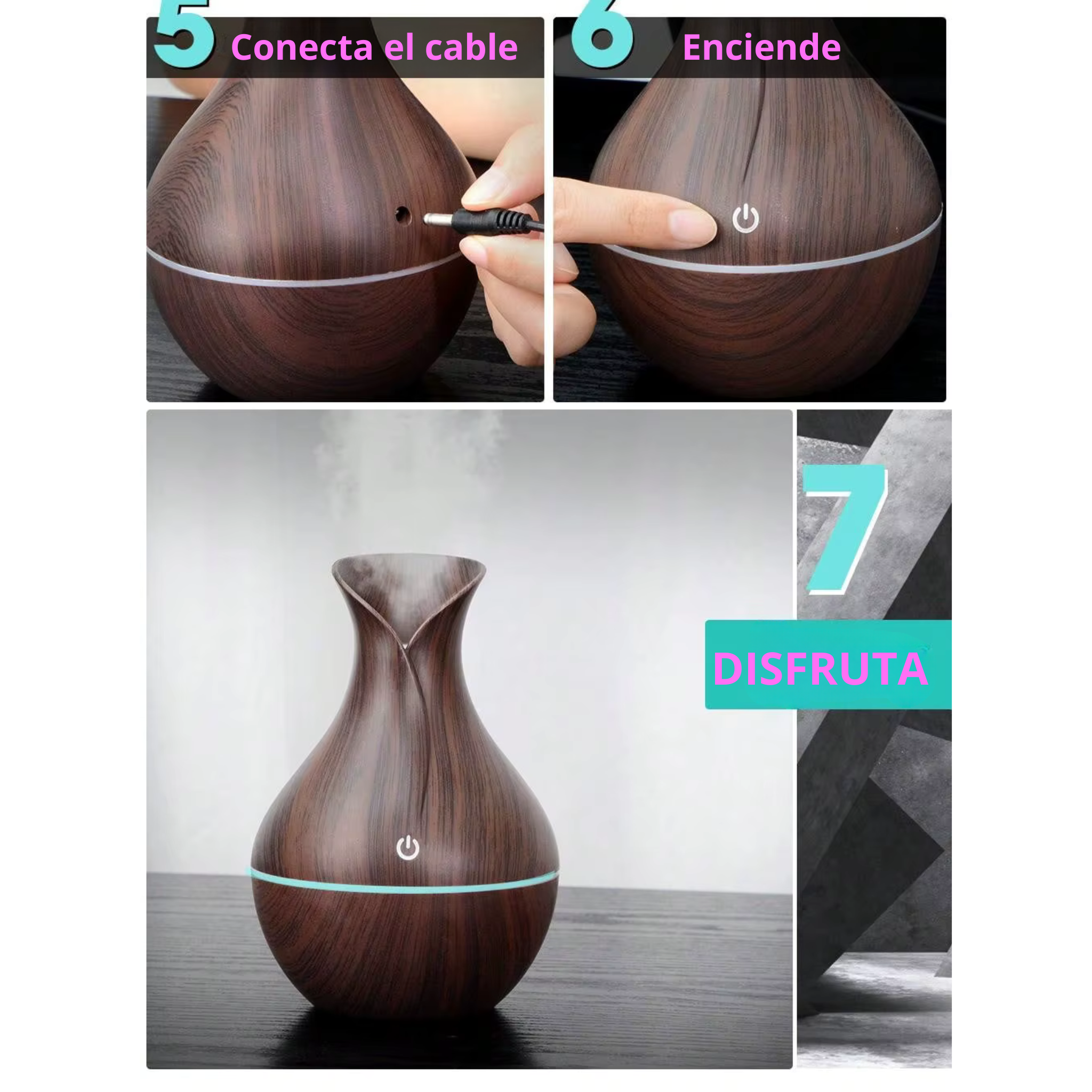 Humidificador y difusor de aromaterapia